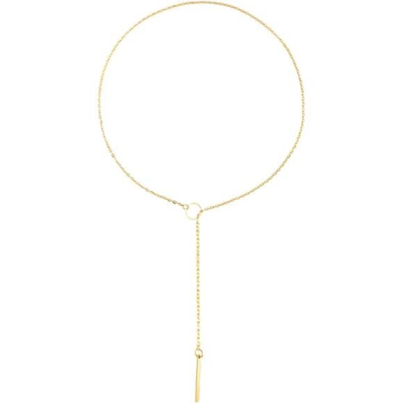 Long Necklace Gold Women Exquisite Drop Y Women Girls Party Wedding Prom - Picture 1 of 8